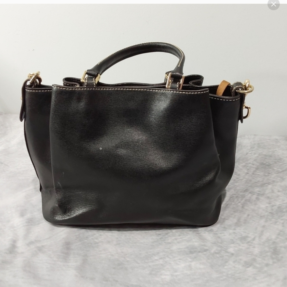 Dooney & Bourke Lucca Pebble Leather Large Barlow Tote in Black - Picture 2 of 10